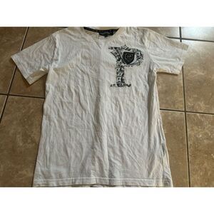 Philipp Plein M Graphic Logo Tag Basic Tee Tshirt White Fun Design